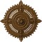Ekena Millwork Haylynn Ceiling Medallion (Canopies up to 1 1/4"), 29 1/8"OD x 1 1/4"ID x 4"P, Smokey Topaz Crackle CM29HYSTC - alternate 1